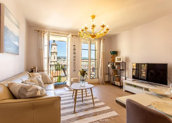 Providence - Elegant F3, Vue Incroyable, Balcon,ascenseur, Wifi Appartement Nice