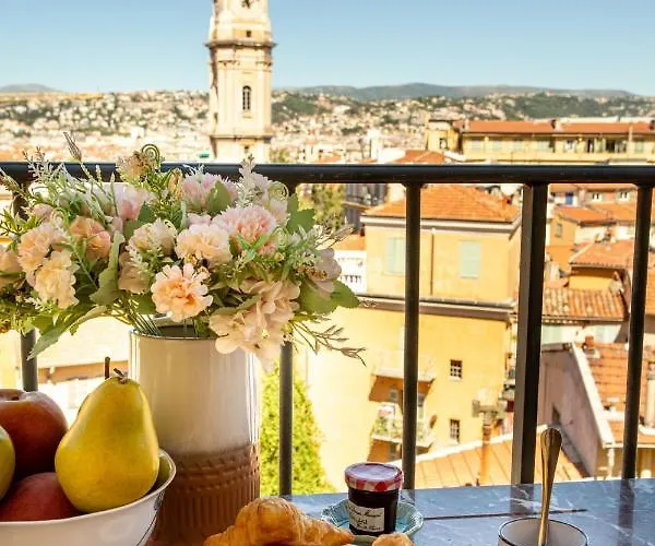 Appartement Providence - Elegant F3, Vue Incroyable, Balcon,ascenseur, Wifi Nice